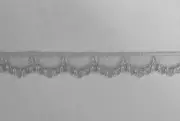 CRAFT-SEWING-LACE "New Stock" 10mtrs x 9mm Light Grey Scallop Design Lace