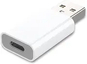 MOSWAG USB to USB C Adapter 1Pack, USB C Female to USB Male Adapter Compatible with Apple MagSafe Watch 9/8/7/SE/Ultra, for iPhone 15 14 13 12 Mini Pro Max,iPad,Galaxy Note,Pixel,CarPlay,Wall Plug