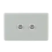 QCE Twin TV Outlet Antenna Socket for PAY TV (F-Type)