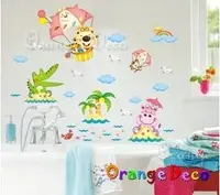 在飛比找Yahoo奇摩購物中心優惠-壁貼【橘果設計】海洋 DIY組合壁貼/牆貼/壁紙/客廳臥室浴