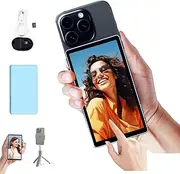CP5 Phone Vlog Selfie Monitor Screen, 5 inch 1080P Touchscreen Monitor, 2.4G/5GHz 164ft Wireless Transmission with Bluetooth Remote for iPhone Vlog Selfie Monitor Screen for Live Stream TikTok