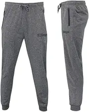 [TEX BASICS] FIL Men's Lightweight Track Pants Jogger Sweats w Zip Pockets - Chicago