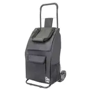Trolley Dolly Compact, Black Foldable Shopping cart for Groceries with Wheels...