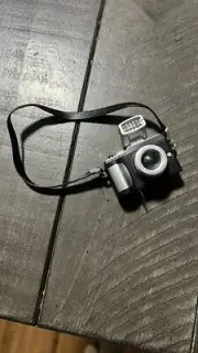 Labubu Accessories: Black & Silver Camera