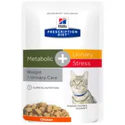 Hill's Prescription Diet Metabolic & Urinary Stress Pouches Wet Cat Food - 85g
