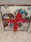 4 Pc Lifestyle Studios "Wish You Were Here" Porcelain 6.5" Dessert Plates Santa