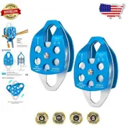 Dual Sheave 30 kN Pulley Set - Perfect for Climbing and Emergency Situations