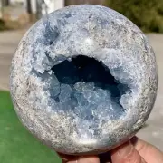 2.54LB Natural Blue Celestite Geode QuartzCrystal Mineral Specimen Healing