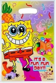 Spongebob Theme Gift Loot Bags Plastic pack of 10