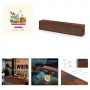 Computer Speakers, Wood Wireless Sound Bar Speaker for Desktop, PC Speaker wi...
