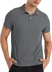 [LNFINTDO] Mens Golf Shirts Short Sleeve Quick-Dry Moisture Wicking Cool Dry Shirts for Men Athletic Sport Collared Shirts