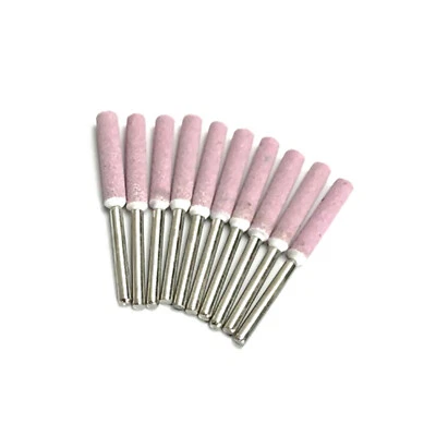 10x Chainsaw Sharpener Burr Grinding Stone File 4.8mm 3/16 Chain Saw Sharpening.