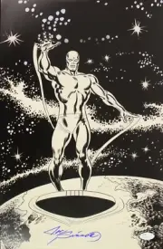 1965-1981 Joe Sinnott Fantastic Four Silver Surfer Signed 11x17 Print (JSA)