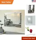 Home Gym Mirrors 12 Inch x 12Pcs Wall Mounted Mirror Glass Frameless Full Len...