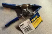 Irwin 222702 150-Lbs 2" Soft Quick-Grip Pads Metal Spring Clamp, Blue/Silver