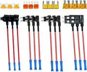 Clisted 12Pcs 12V Car Add-A-Circuit Fuse Tap Adapter Kits ATO/ATC Mini Low Dual-Slot Blade Fuse Holders