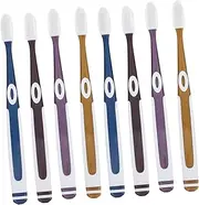 Healvian 8pcs Soft Bristle Toothbrush: Silicone Replacement Heads Family Toothbrushes Gentle on Gums for Adults Sensitive Mouth Care Travel-friendly