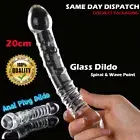 Big Glass Anal Plug Thruster Dildo Dong Threaded Butt Beads Vagina Adult Sex Toy