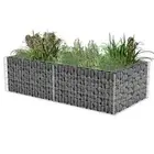 vidaXL Gabion Planter Galvanised Steel 180x90x50 cm HEE