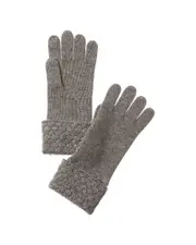 sofiacashmere Basketweave Stitch Cashmere Gloves