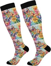 [Caihoyu] Compression Stockings For Women Graduated Support For Nurses, Athletic, Travel & Flight Socks