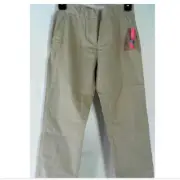 Dockers Girls School Uniform Pants 12 Khaki Regular Fit Adjustable Waist
