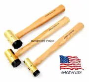 Grace Brass Gunsmith Hammer Set 3pc w Delrin Tips 4 8 & 16oz Gun Care Machinist