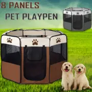 8 Panel Pet Dog Cat Crate Bags Kennel Portable Tent Playpen Puppy Cage XL