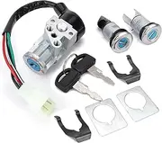 KIADZIE Motorcycle Ignition Switch Lock 2 Key Set for Honda CH80 Elite CH 80 1985-2007 35010-GV4-901