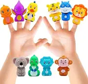 Kakaluote Finger Puppets for Kids, Tiny Hands Toys, Colorful Rubber Finger Puppets, Bath Finger Puppets, Party Favors for Kids, Goodie Bag Fillers, Character Storytelling Puppet Toy for Teaching Show