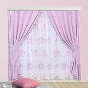 Sanrio My Melody 2nd Grade Blackout Thermal Insulated Curtain Lace 4 Piece Set Width 39.4 x 70.1 inches (100 x 178 cm) Length Sanrio My Melo Washable Character SB-691-S/SB-692-S