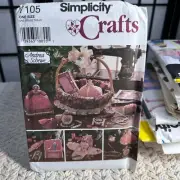 Simplicity 7105 Crafts Pattern UNCUT One Size Basket Accessories Factory folded