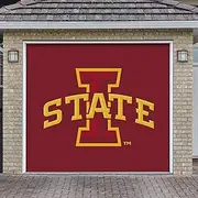 Iowa State Cyclones 7' x 8' College Sports Printed Garage Door Banner - NCAA Licensed - Tension Polyester - School Banner