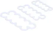 Professional Rose Flower Maker Easy to Demould Cake Decorating Mold Baking Accessories for Mousse Cake Bakery Supplies 3Pcs White