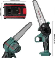 21v Portable Rechargeable Electric Pruning Saw With 1 Batteries, Compact Chainsaw Ideal For Splitting Wood, Suitable For Garden Orch