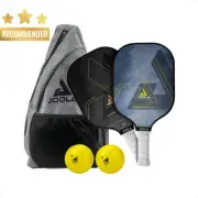 Pickleball Paddle Set Fiberglass Surface Honeycomb Core 2 Paddles 2 Balls Bag
