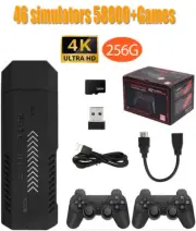 256G 58000+ Retro Games Video Game Console TV Stick 4K HDMI Wireless Controller