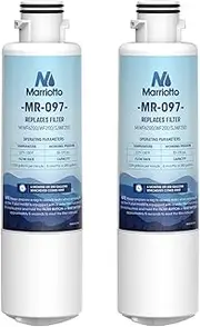 MARRIOTTO MIWF6200 Water Filter Replacement,Compatible with Midea French Door and Side-by-side Refrigerators,Sharp SJWF200,SJG2254FS (2 Pack）
