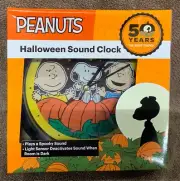 Peanuts Snoopy Charlie Brown Linus Halloween Great Pumpkin Spooky Sound Clock