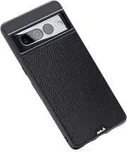 [Mous] Case for Google Pixel 7 Pro - Black Leather - Limitless 4.0 - Protective Pixel 7 Pro Case MagSafe Compatible - Shockproof Phone Cover