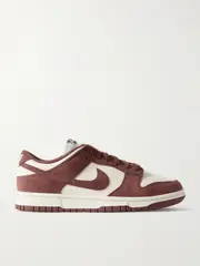 [Nike] Nike - Dunk Low Leather And Suede Sneakers - Merlot - US8 US 8 Burgundy