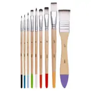 9 Pcs Acrylic Paint Brush Watercolor Painting Brushes Artist Paint Brushes