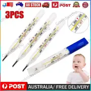 3x Adult Kids Thermometer Scale Traditional Glass Clinical Accuracy Mercury Free
