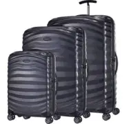 Samsonite Lite-Shock Sport Hardside Suitcase Set of 3 Black 49855, 49857, 49858