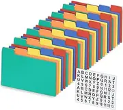 Index Card Alphabet Divider 7.5*13cm File Guide Vinyl Recipe Holder Box Alphabetical Tab A-Z Abc Blank Plastic Assorted Color Cabinet Organizer Case Separator Note Folder Accessories 30 Pack Bulk Set