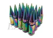 24 Pc Set Short Spike Lug Nuts ¦ Neo Chrome ¦ 12x1.25¦Nissan|