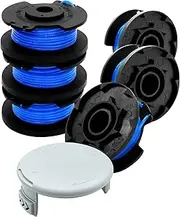[Uchidodo] Grass Trimmer Line for Ryobi, 6 Pieces Thread Spools for Ryobi One+ 18V 24V 40V Grass Trimmer with Spool Cover, Replacement for AC14RL3A, Length 3.35m, Diameter 1.6mm