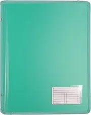 Bantex, Zipper Binder A4, 2D Ring, 25mm, Green