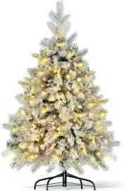 3FT Tabletop Artificial Christmas Tree,Pe+Pvc Realistic Branch Tips, 10 Grouds R