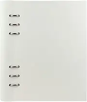 Filofax Clipbook, Classic Refillable Notebook, White, A5 (8.25" x 5.75") Ruled, Plain and Quadrille Notes Pages, Undated Planner, Yearly, Monthly and Weekly Calendar (B023610)